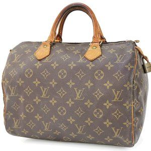 Authentic LOUIS VUITTON Speedy 30 Monogram Boston Hand Bag Purse
